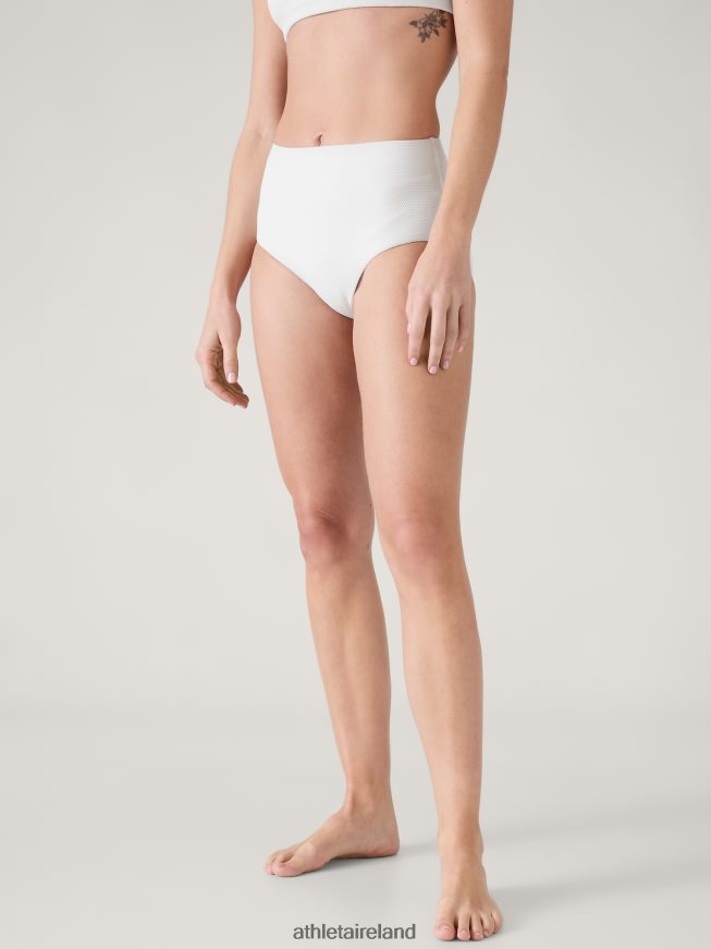 Swimwearwear Athleta High Waist Swim Bottom Bright White Pique Women TB826Z791