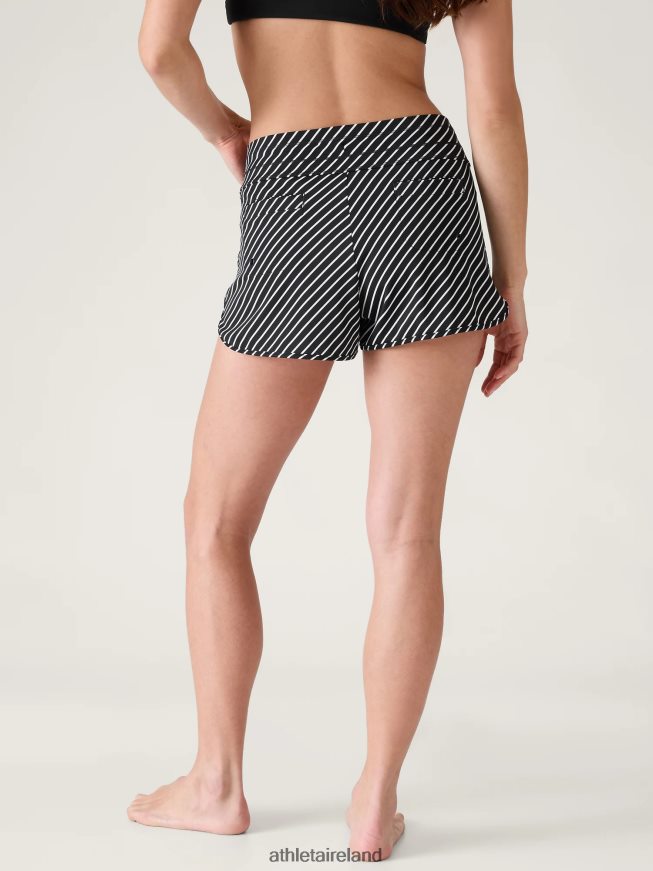 Swimwearwear Athleta Surge Swim Short Black Stripe Women TB826Z797