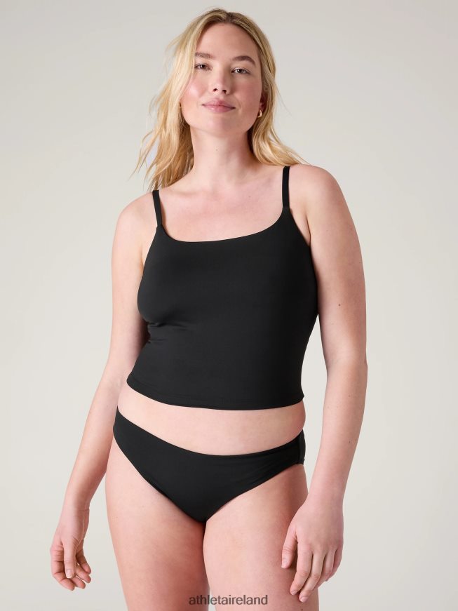 Swimwearwear Athleta Scoop Crop Tankini D-DD Black Women TB826Z916